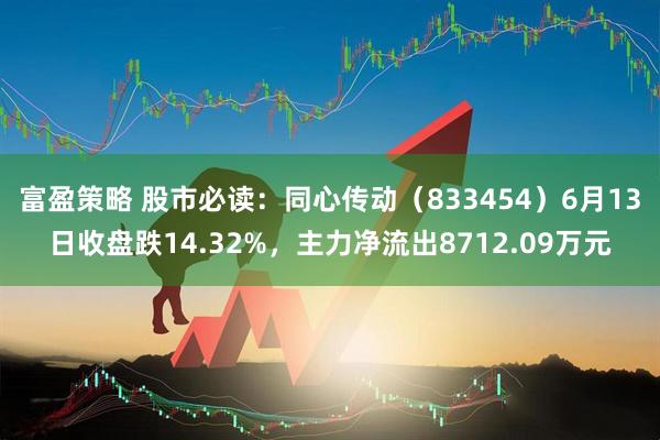 富盈策略 股市必读：同心传动（833454）6月13日收盘跌14.32%，主力净流出8712.09万元