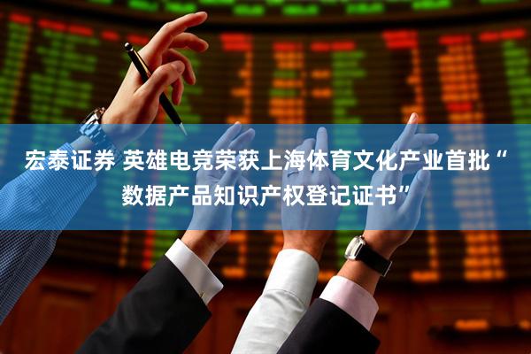 宏泰证券 英雄电竞荣获上海体育文化产业首批“数据产品知识产权登记证书”